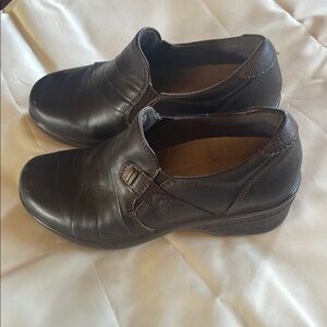 Earth Origins Women's Brown Leather Wedge Boots. Very Good Condition. Size 6M.